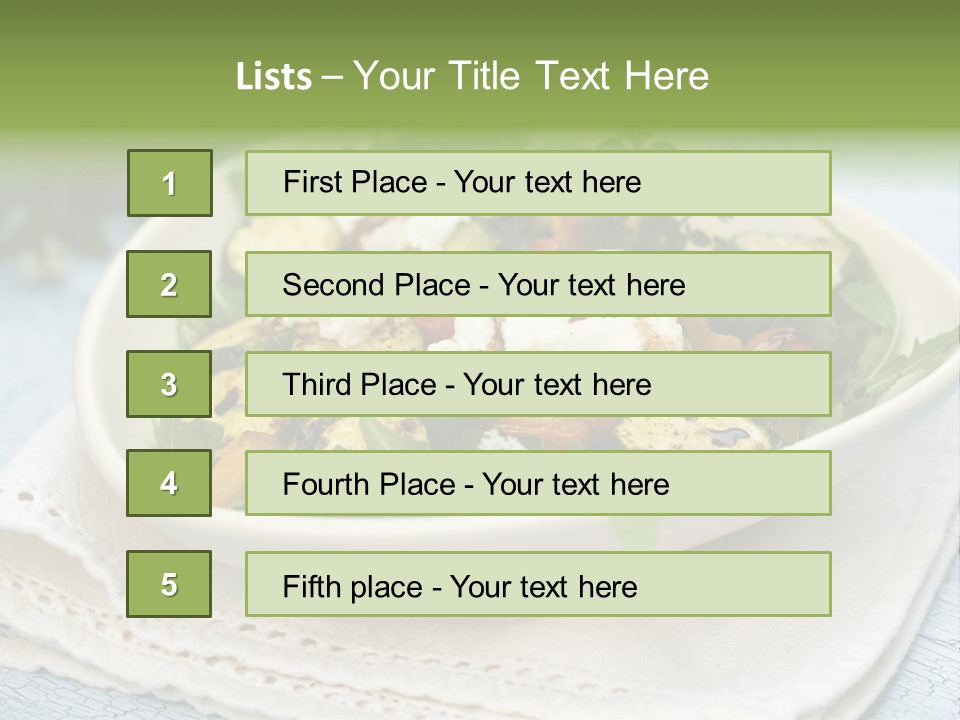 Zucchini Grilled Meal PowerPoint Template