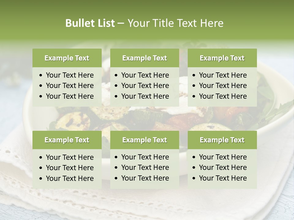 Zucchini Grilled Meal PowerPoint Template
