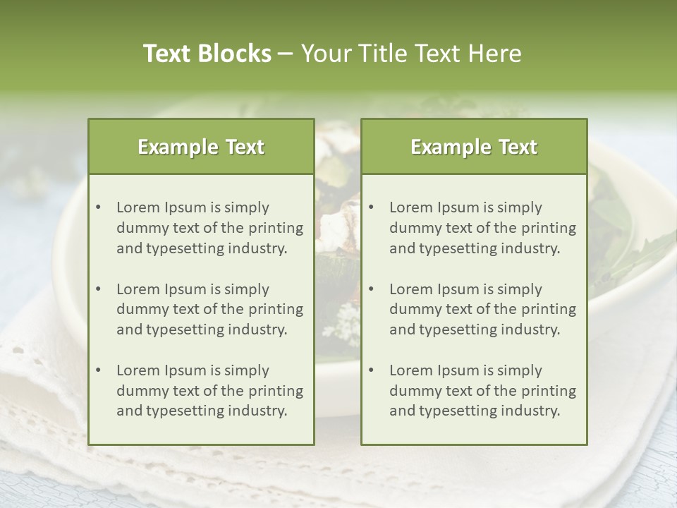 Zucchini Grilled Meal PowerPoint Template