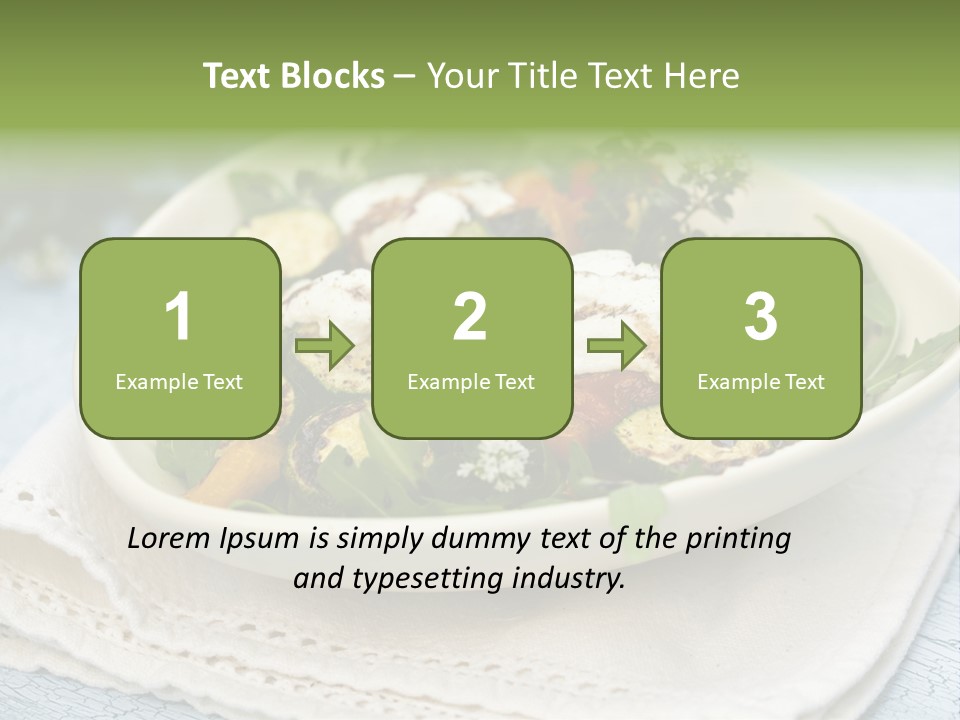 Zucchini Grilled Meal PowerPoint Template