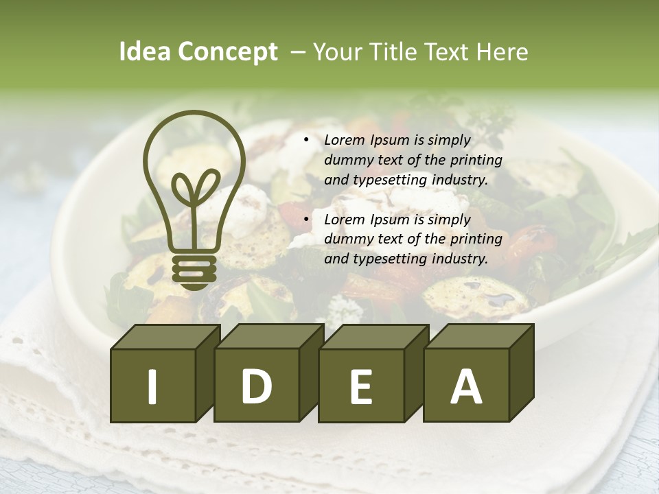 Zucchini Grilled Meal PowerPoint Template