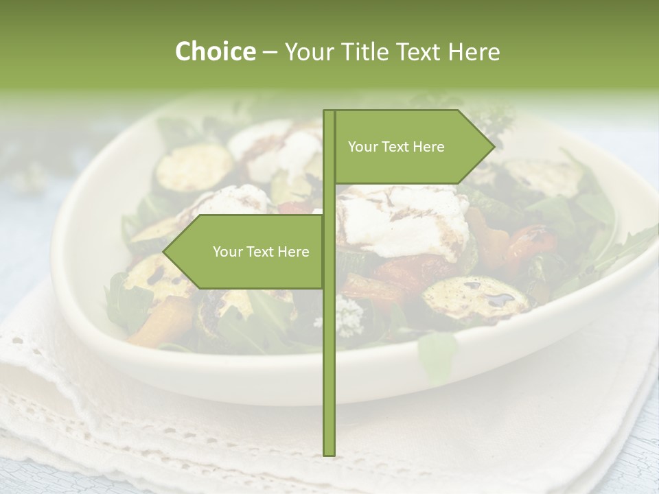 Zucchini Grilled Meal PowerPoint Template