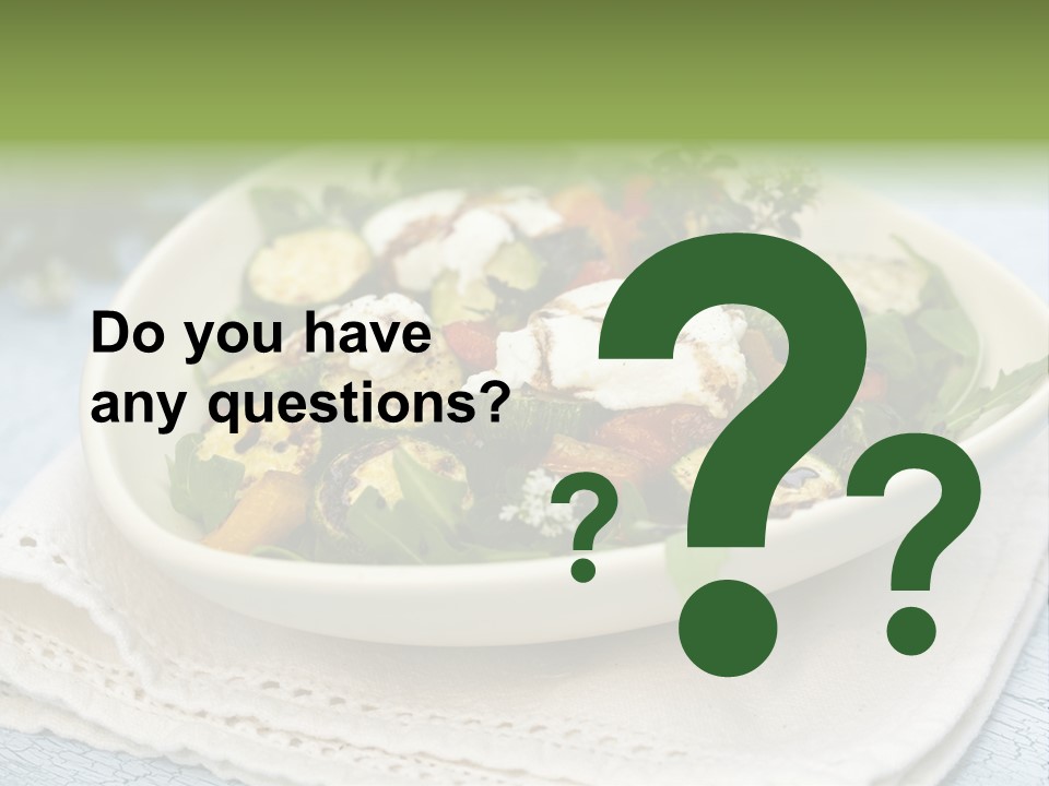 Zucchini Grilled Meal PowerPoint Template