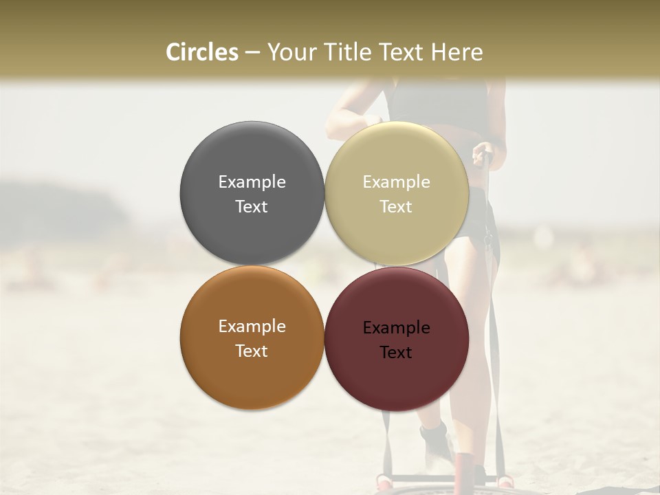 A Woman Riding A Water Ski On Top Of A Sandy Beach PowerPoint Template