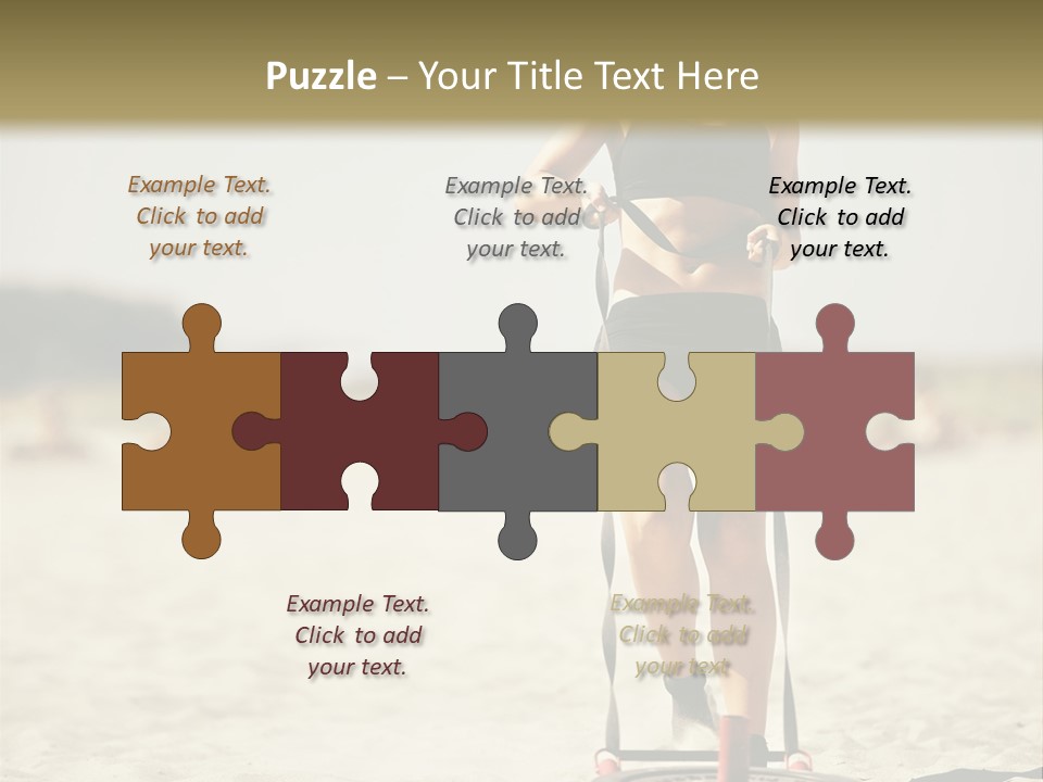 A Woman Riding A Water Ski On Top Of A Sandy Beach PowerPoint Template