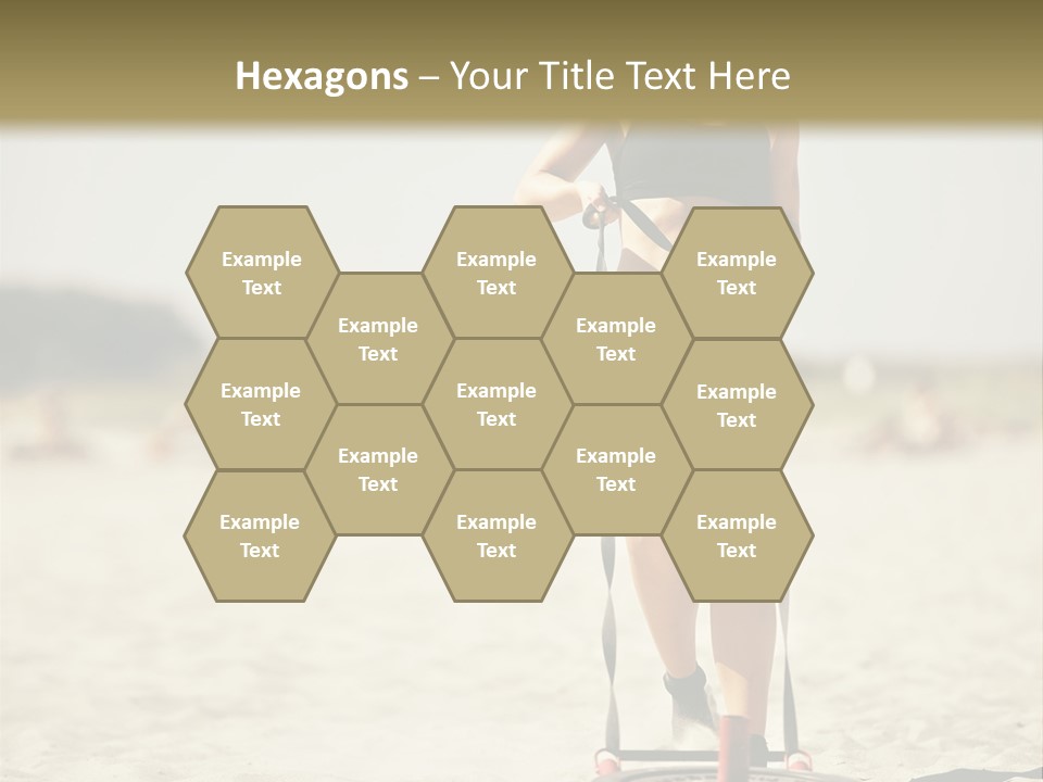 A Woman Riding A Water Ski On Top Of A Sandy Beach PowerPoint Template