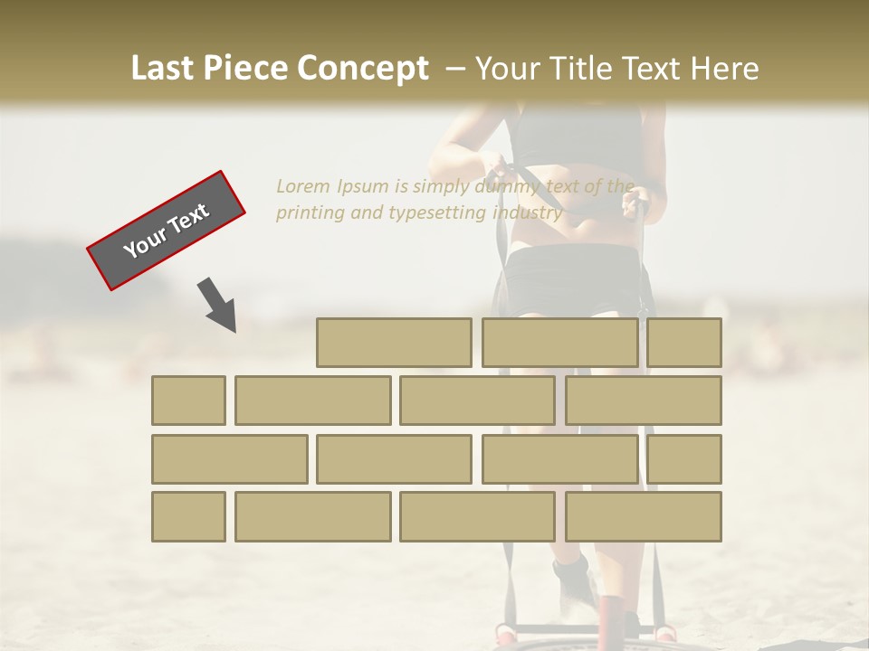 A Woman Riding A Water Ski On Top Of A Sandy Beach PowerPoint Template