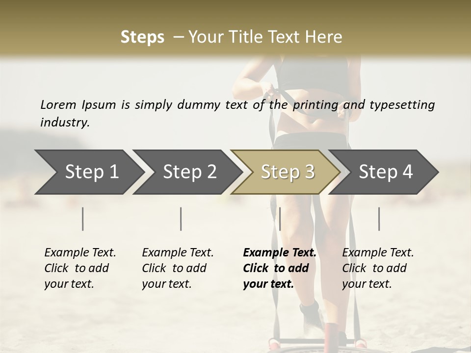 A Woman Riding A Water Ski On Top Of A Sandy Beach PowerPoint Template