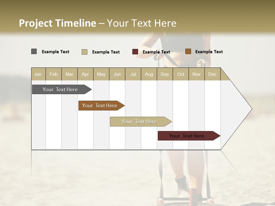 A Woman Riding A Water Ski On Top Of A Sandy Beach PowerPoint Template