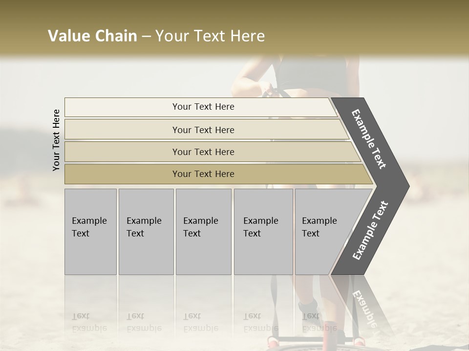 A Woman Riding A Water Ski On Top Of A Sandy Beach PowerPoint Template