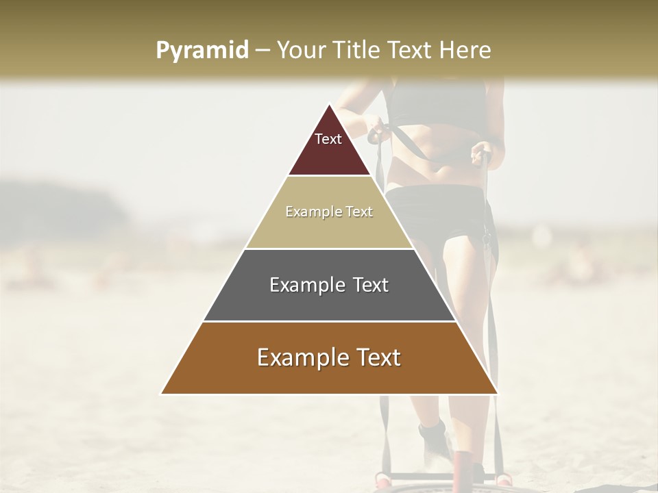 A Woman Riding A Water Ski On Top Of A Sandy Beach PowerPoint Template