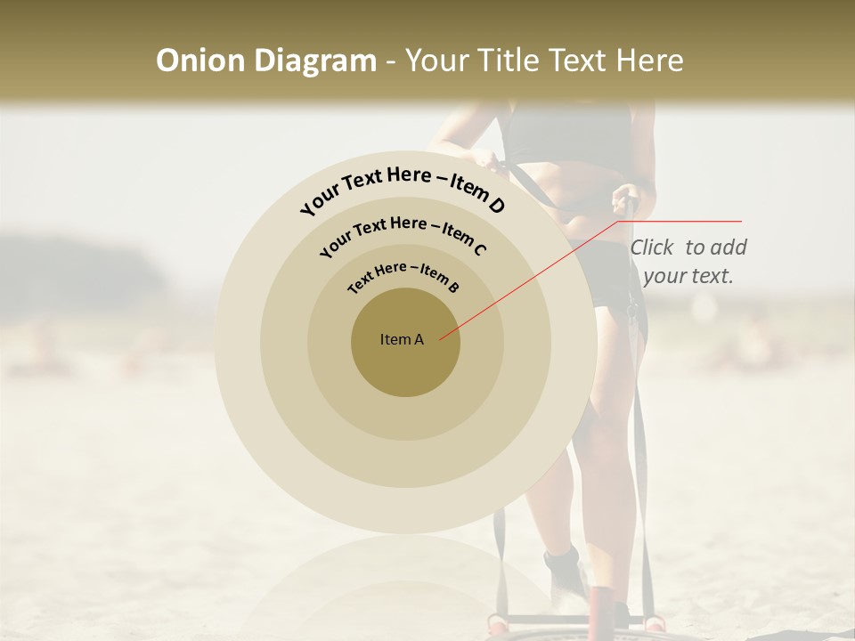 A Woman Riding A Water Ski On Top Of A Sandy Beach PowerPoint Template