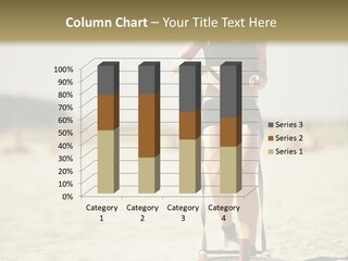 A Woman Riding A Water Ski On Top Of A Sandy Beach PowerPoint Template