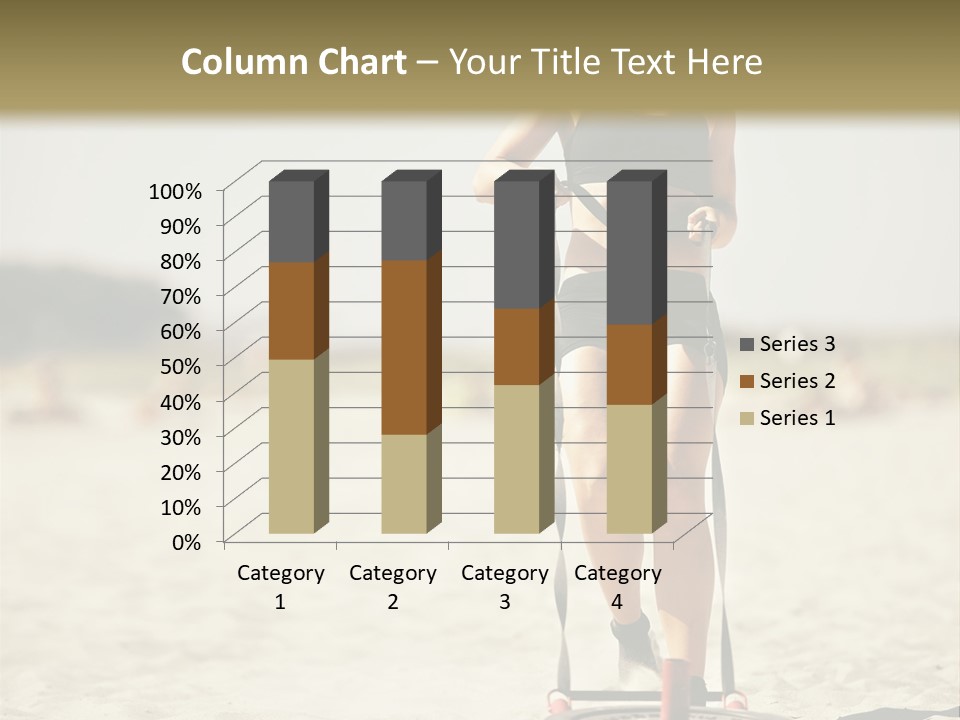 A Woman Riding A Water Ski On Top Of A Sandy Beach PowerPoint Template