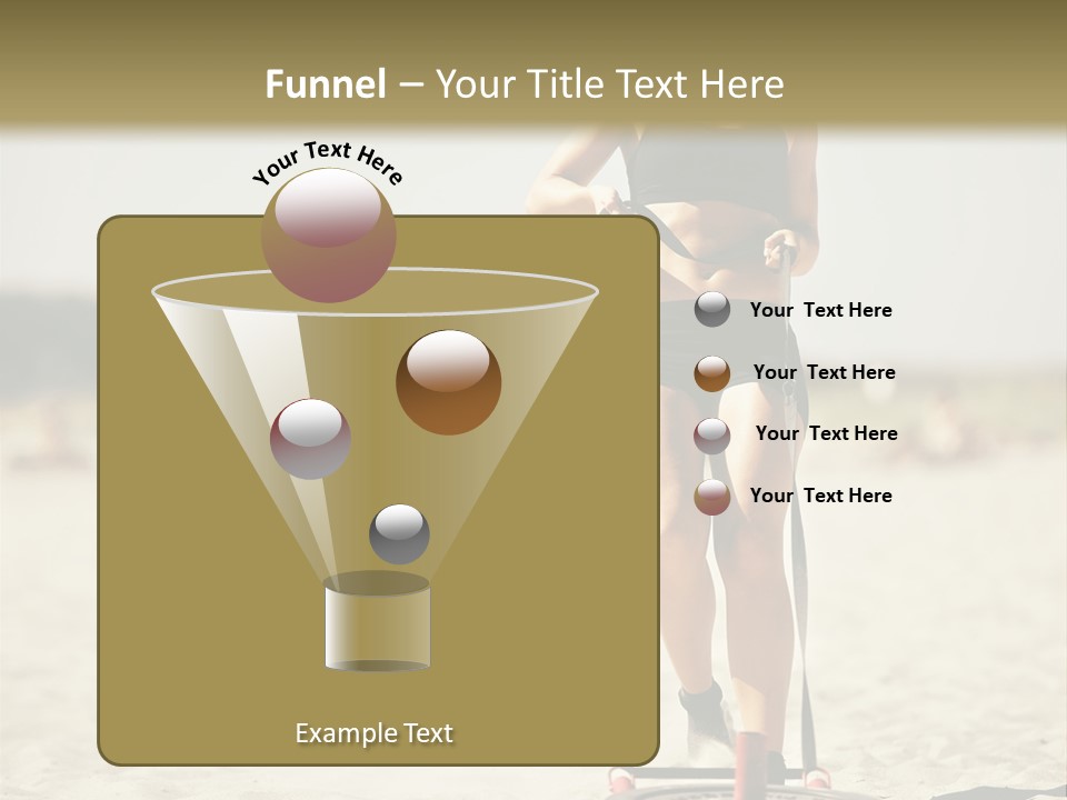 A Woman Riding A Water Ski On Top Of A Sandy Beach PowerPoint Template