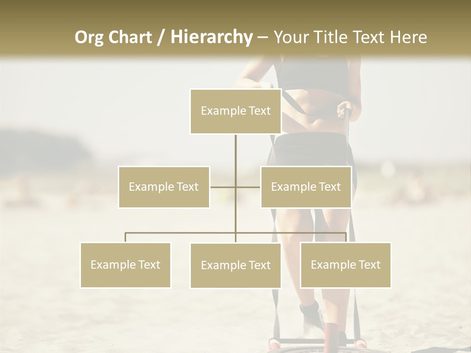 A Woman Riding A Water Ski On Top Of A Sandy Beach PowerPoint Template