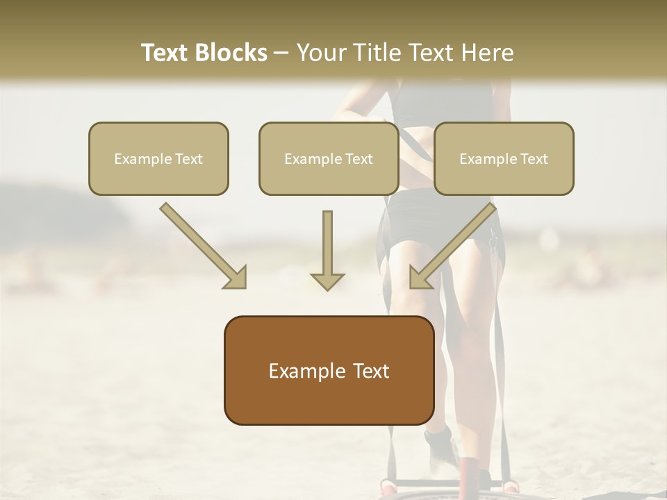 A Woman Riding A Water Ski On Top Of A Sandy Beach PowerPoint Template