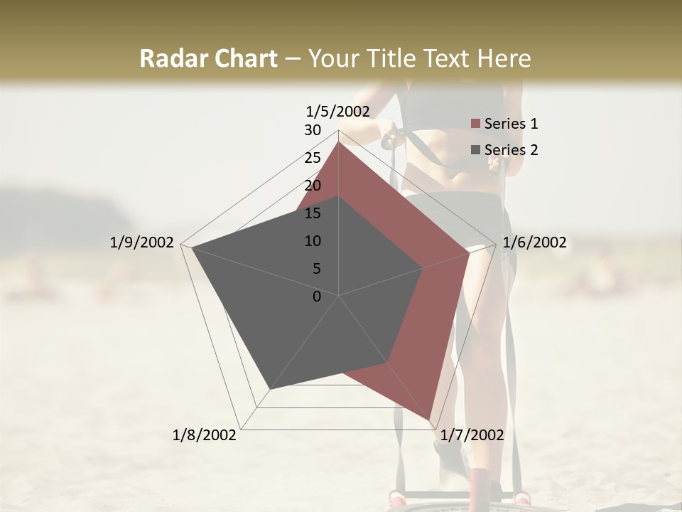 A Woman Riding A Water Ski On Top Of A Sandy Beach PowerPoint Template