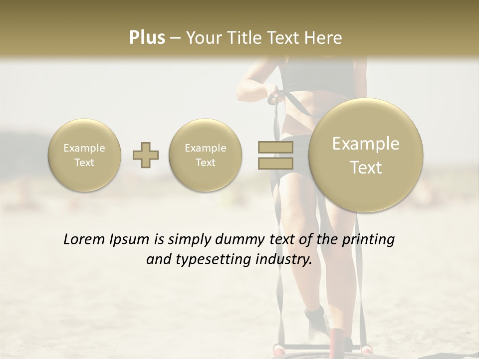 A Woman Riding A Water Ski On Top Of A Sandy Beach PowerPoint Template