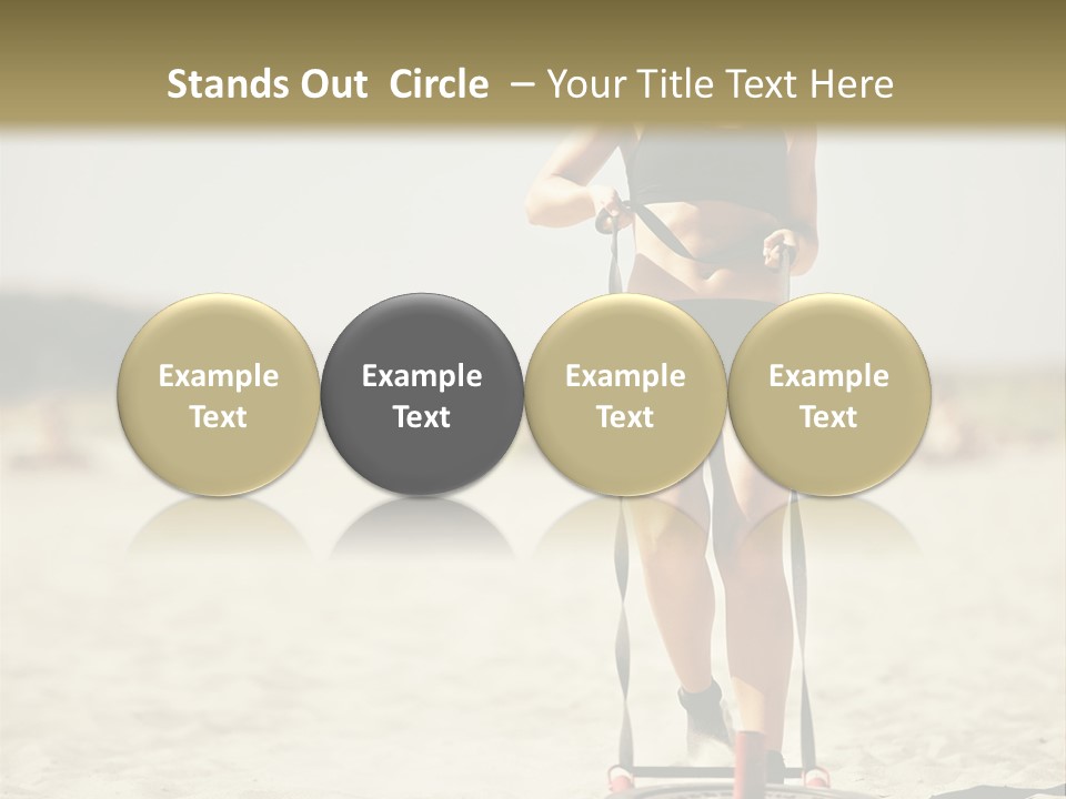 A Woman Riding A Water Ski On Top Of A Sandy Beach PowerPoint Template