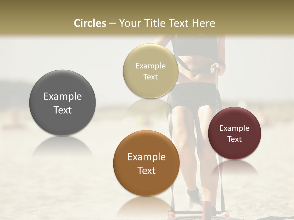 A Woman Riding A Water Ski On Top Of A Sandy Beach PowerPoint Template