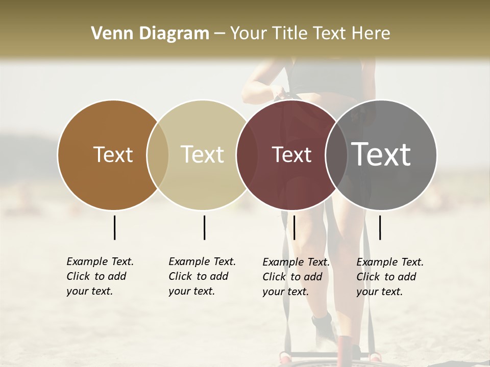 A Woman Riding A Water Ski On Top Of A Sandy Beach PowerPoint Template