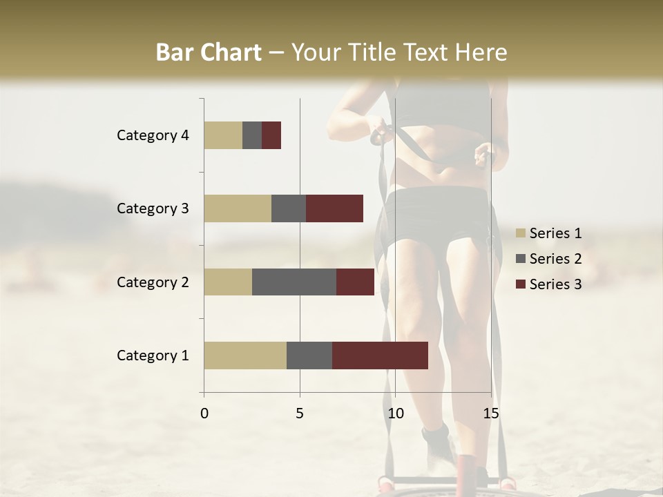 A Woman Riding A Water Ski On Top Of A Sandy Beach PowerPoint Template