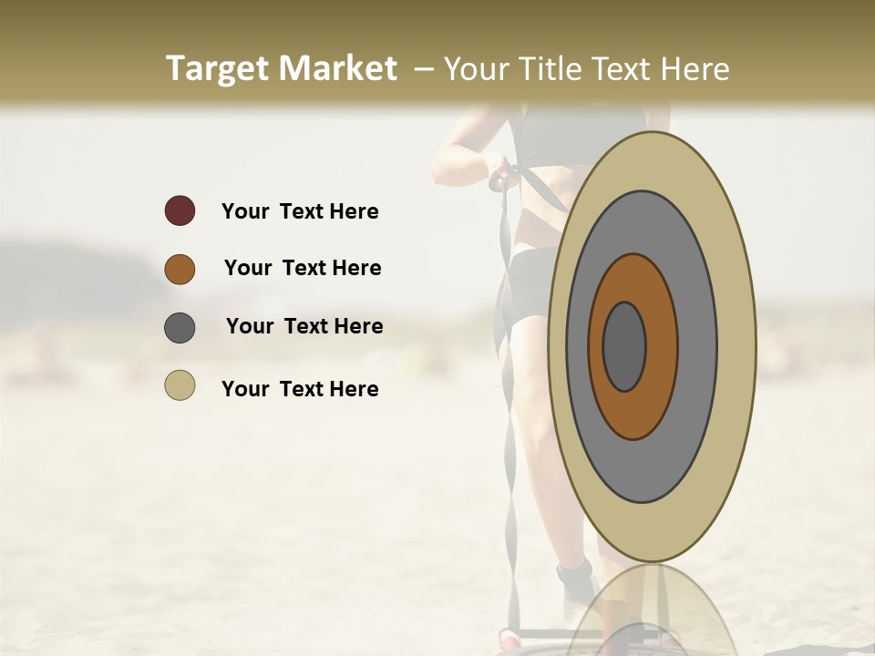 A Woman Riding A Water Ski On Top Of A Sandy Beach PowerPoint Template