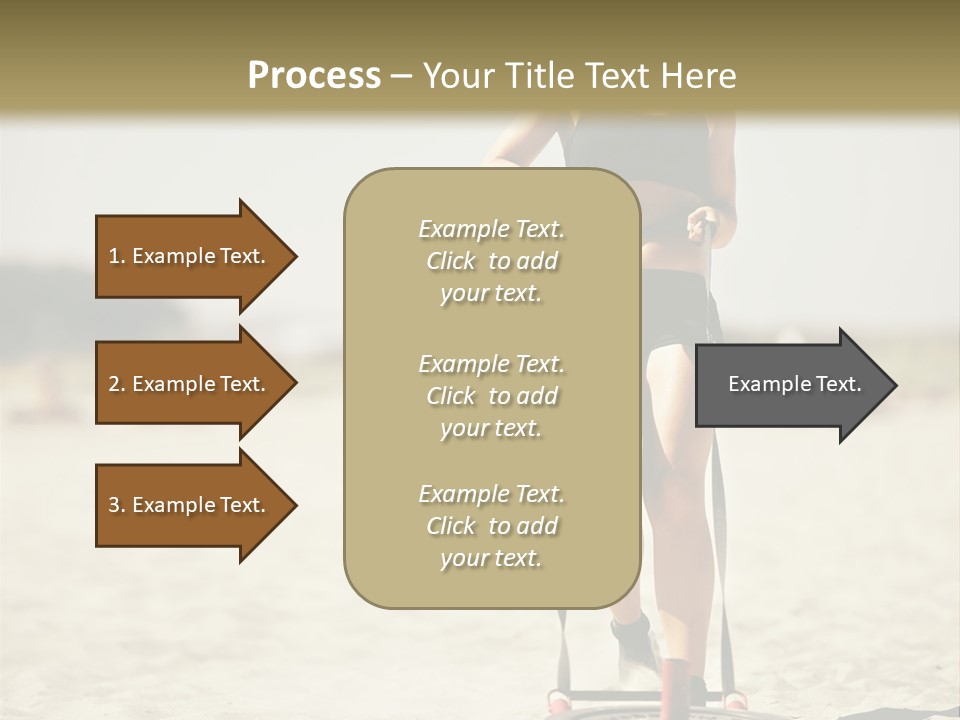 A Woman Riding A Water Ski On Top Of A Sandy Beach PowerPoint Template