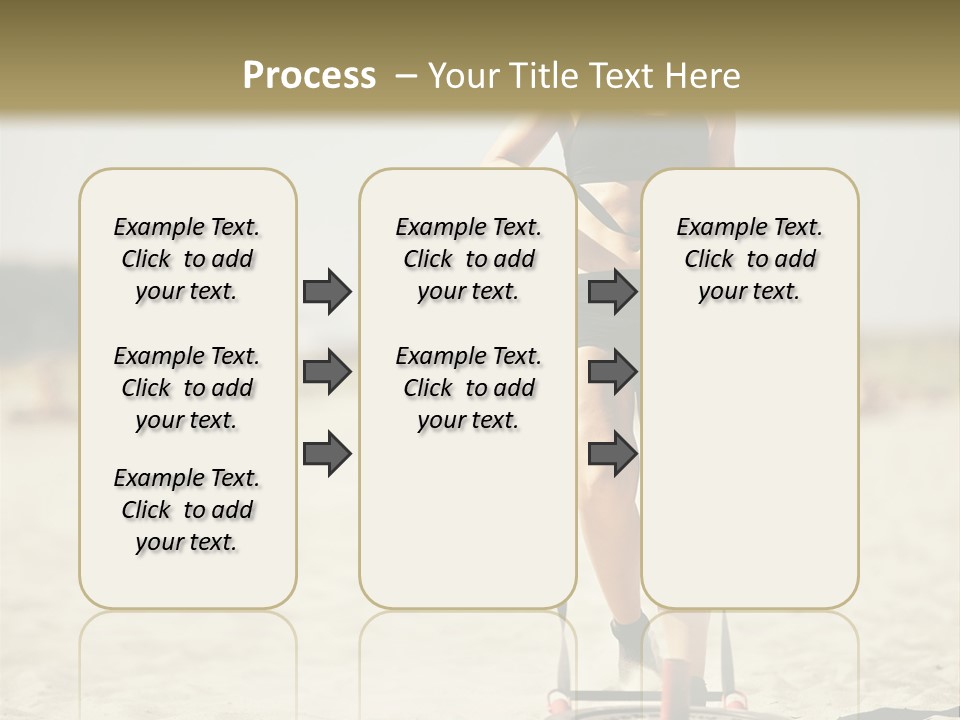 A Woman Riding A Water Ski On Top Of A Sandy Beach PowerPoint Template