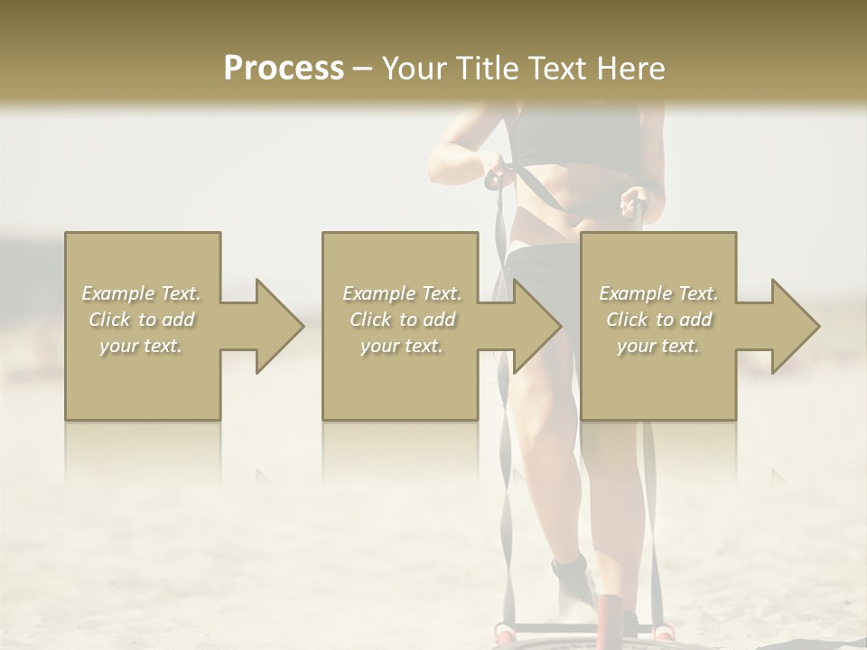 A Woman Riding A Water Ski On Top Of A Sandy Beach PowerPoint Template