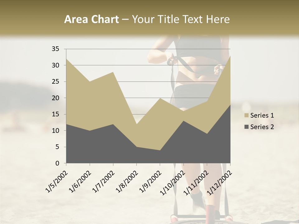 A Woman Riding A Water Ski On Top Of A Sandy Beach PowerPoint Template