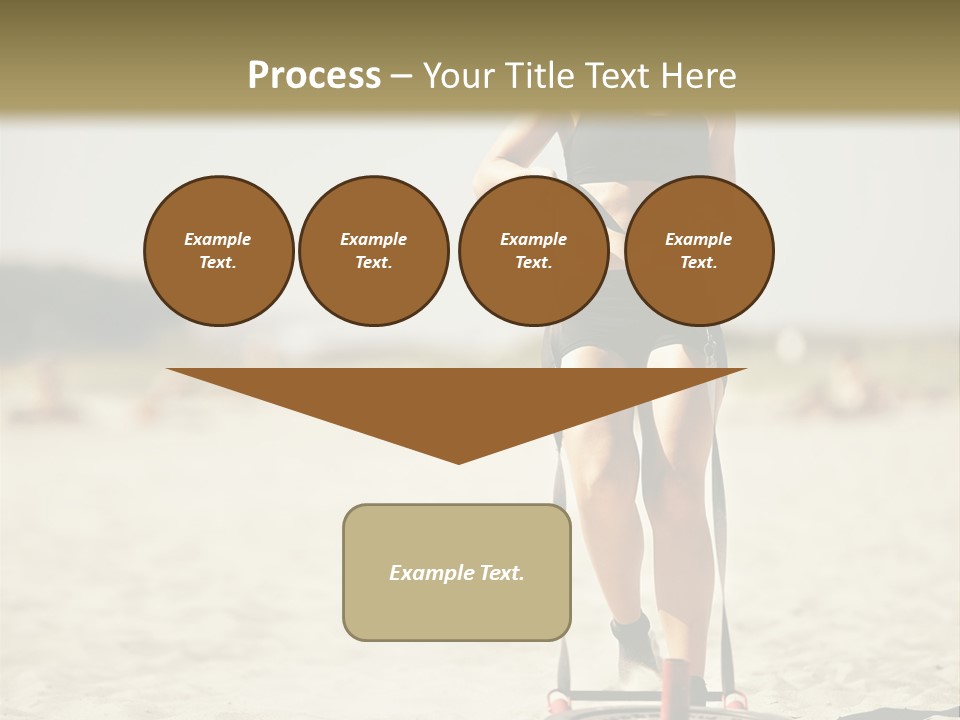 A Woman Riding A Water Ski On Top Of A Sandy Beach PowerPoint Template