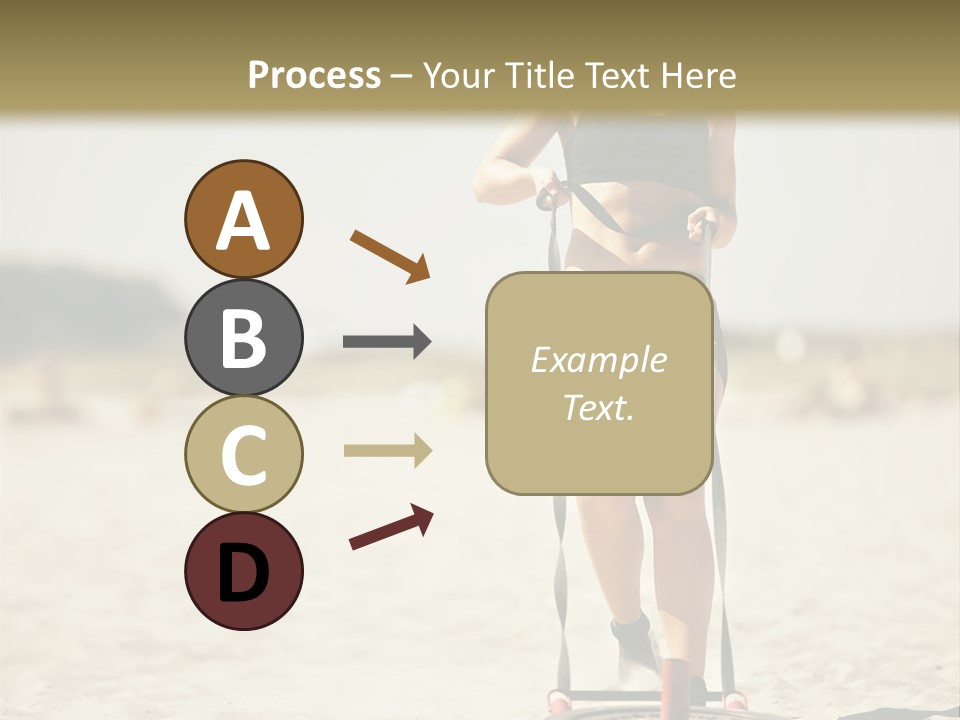 A Woman Riding A Water Ski On Top Of A Sandy Beach PowerPoint Template