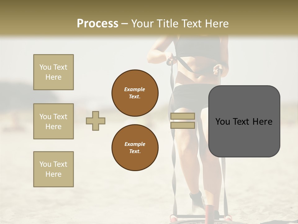 A Woman Riding A Water Ski On Top Of A Sandy Beach PowerPoint Template