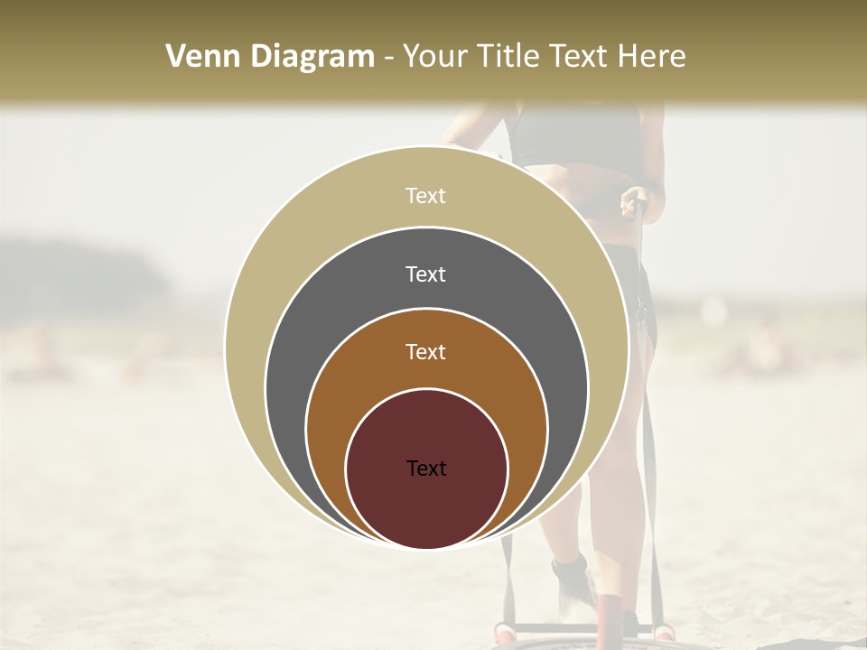 A Woman Riding A Water Ski On Top Of A Sandy Beach PowerPoint Template