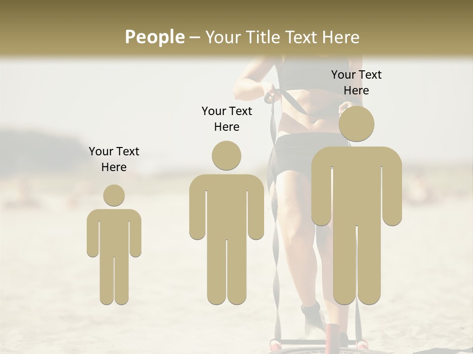 A Woman Riding A Water Ski On Top Of A Sandy Beach PowerPoint Template