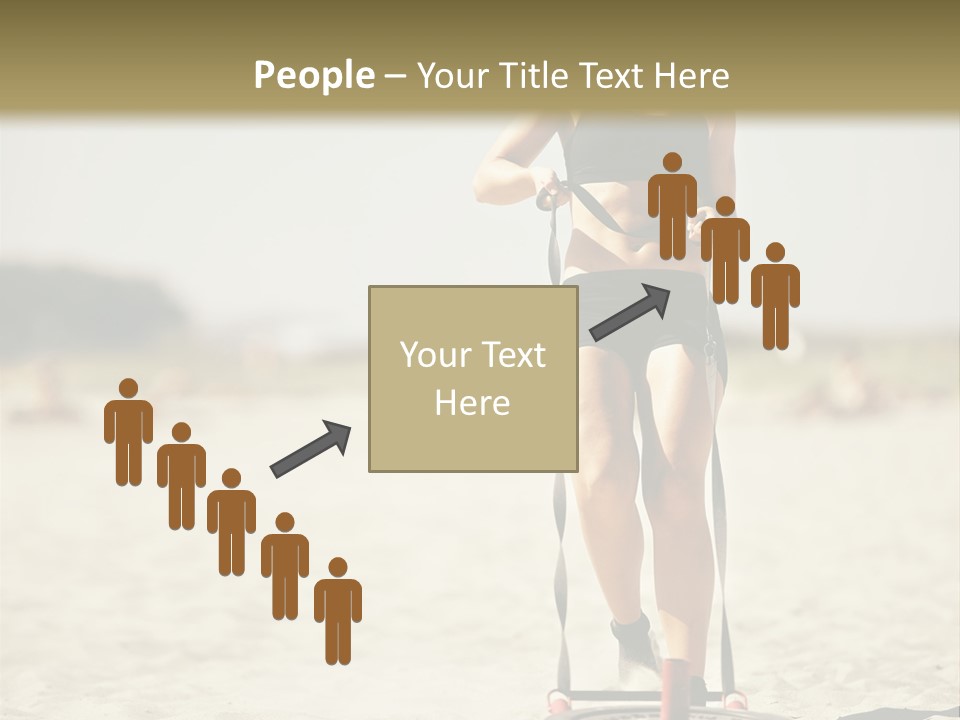 A Woman Riding A Water Ski On Top Of A Sandy Beach PowerPoint Template