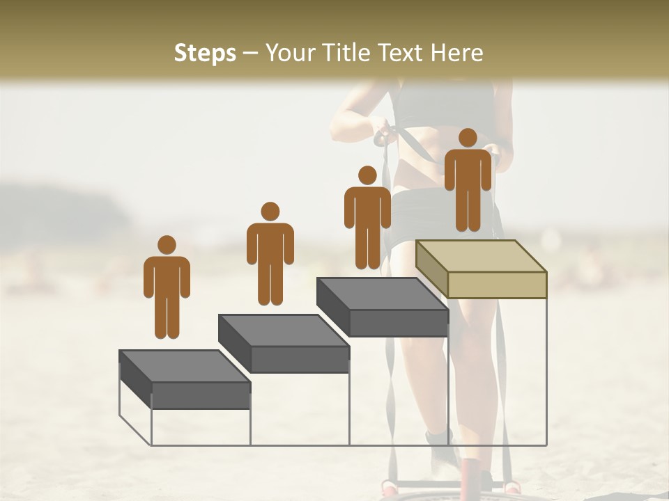 A Woman Riding A Water Ski On Top Of A Sandy Beach PowerPoint Template