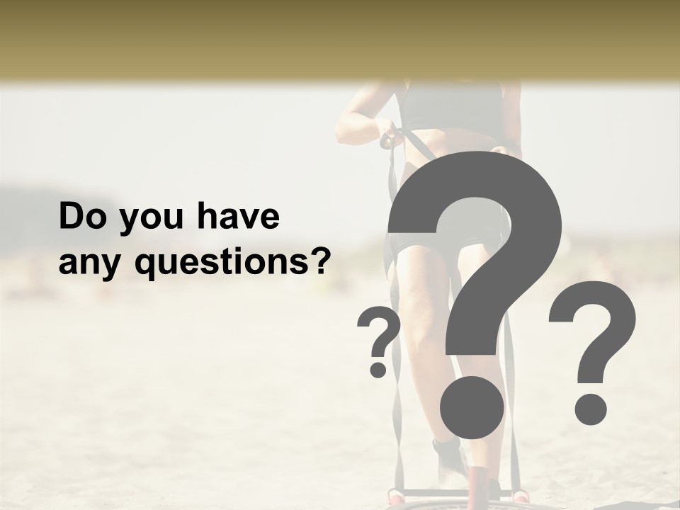 A Woman Riding A Water Ski On Top Of A Sandy Beach PowerPoint Template