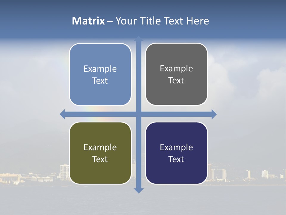 Ocean Clouds Mountains PowerPoint Template