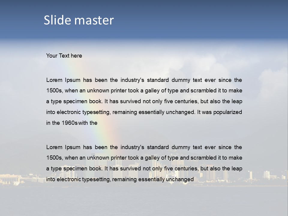 Ocean Clouds Mountains PowerPoint Template