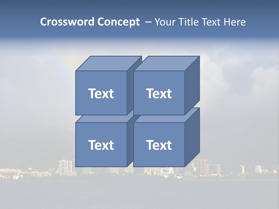 Ocean Clouds Mountains PowerPoint Template