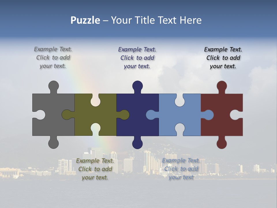 Ocean Clouds Mountains PowerPoint Template