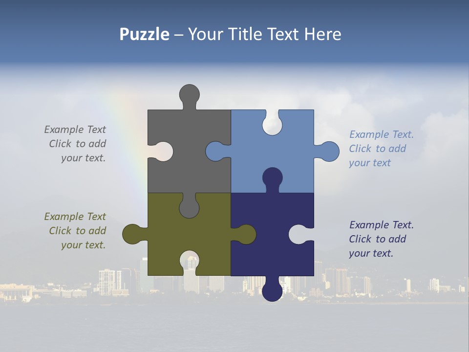 Ocean Clouds Mountains PowerPoint Template