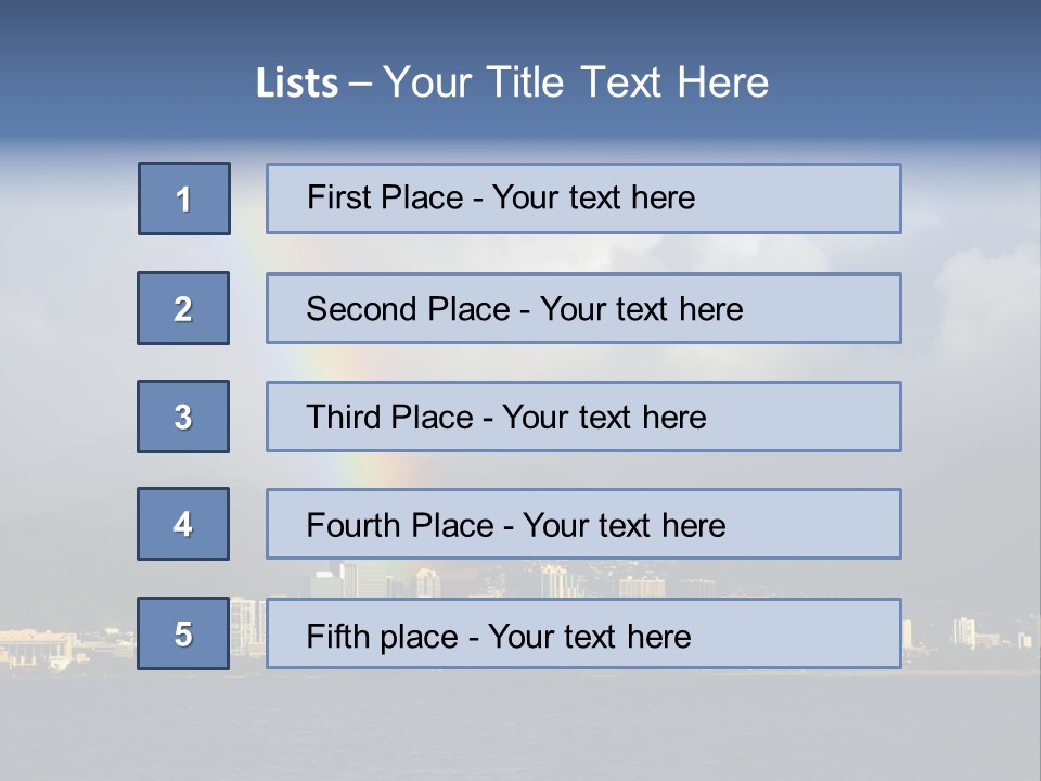 Ocean Clouds Mountains PowerPoint Template