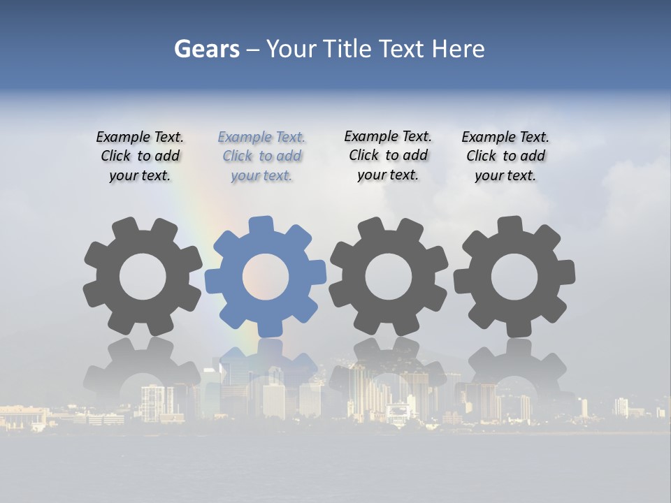 Ocean Clouds Mountains PowerPoint Template