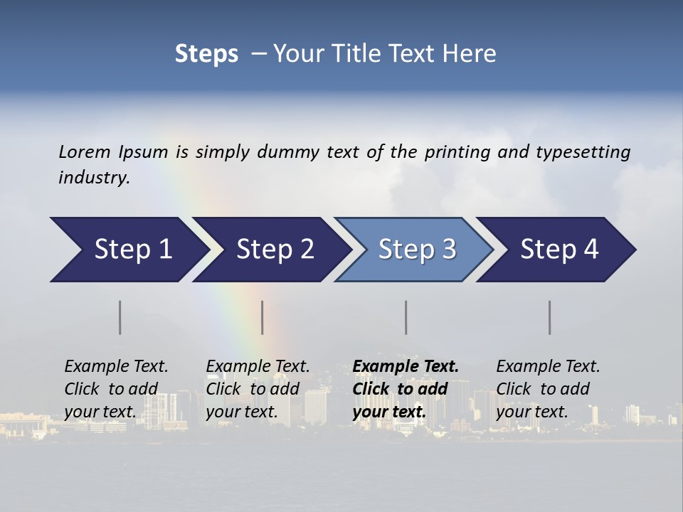 Ocean Clouds Mountains PowerPoint Template