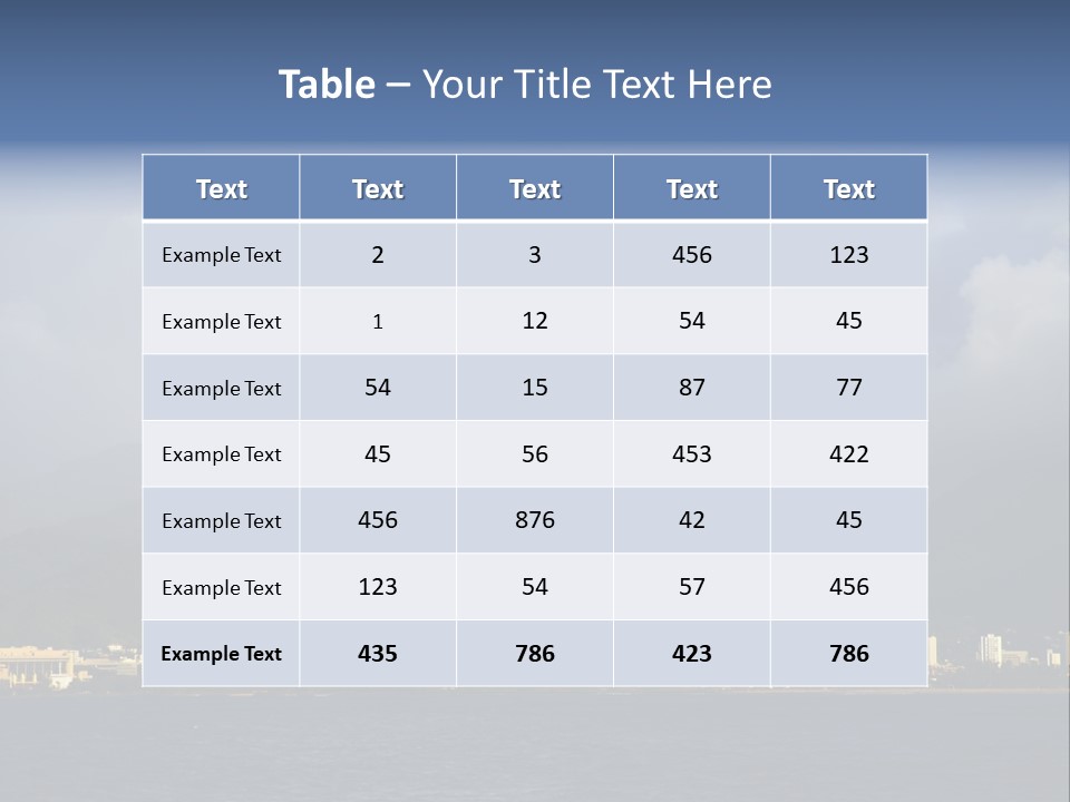 Ocean Clouds Mountains PowerPoint Template