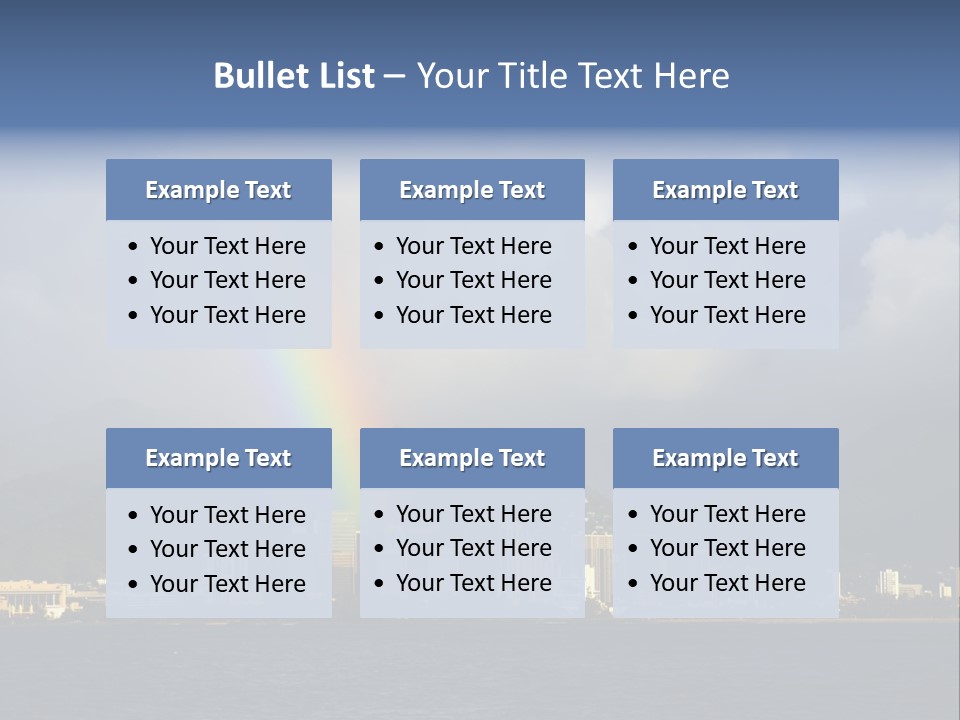 Ocean Clouds Mountains PowerPoint Template